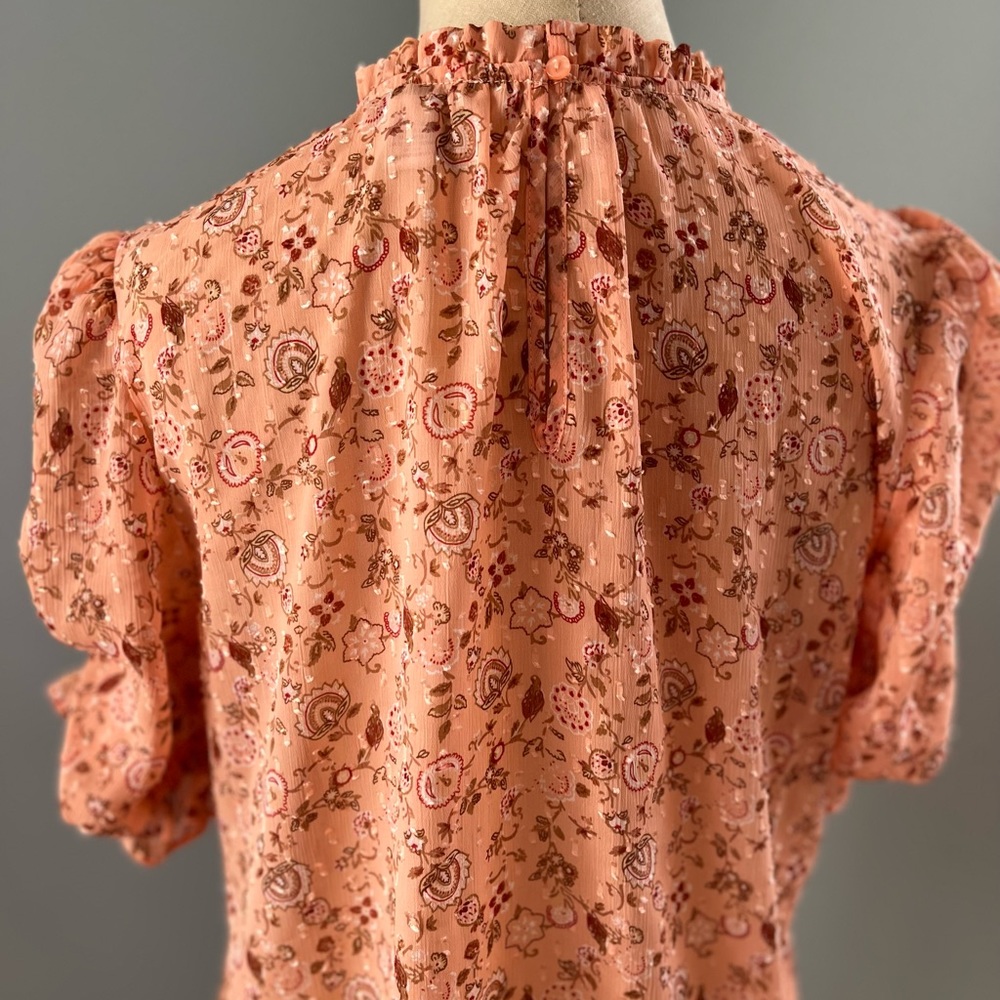 Pretty Peach Blouse - Picture 4 of 5